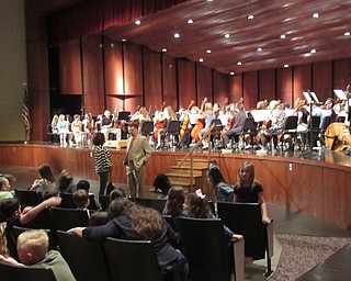 Neighbors | Jessica Harker.Boardman seventh- and eighth-grade orchestra performed for elementary school students at the Boardman Center for Performing Arts.