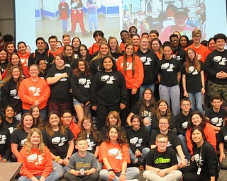 Neighbors | Jessica Harker.MCCTC students and teachers posed with Connor and Spencer Hoit at the school's celebration of life party May 22 for Connor.