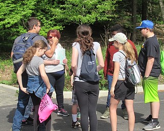 Neighbors | Jessica Harker .Boardman students gathered at Mill Creek Park's Lily Pond May 16 for the school's first BioBlitz field trip.