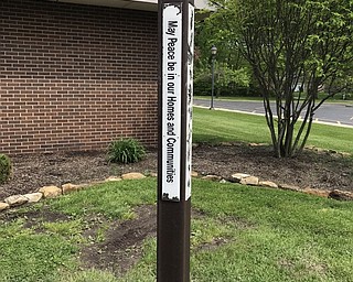 Neighbors | Submitted.Hilltop Elementary School rededicated its Peace Pole in a assembly on May 16. The original pole was placed at Hilltop in the mid-1990s.
