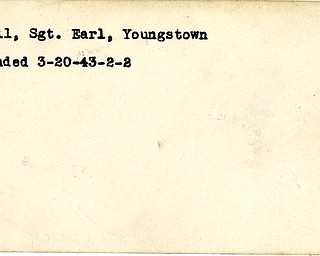 World War II, Vindicator, Earl Abell, Youngstown, wounded, 1943