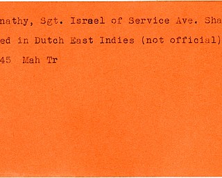 World War II, Vindicator, Israel Abernathy, Sharon, killed, 1945, Mahoning, Trumbull