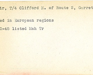 World War II, Vindicator, Clifford N. Adair, Garrettsville, wounded, Europe, 1945, Mahoning, Trumbull