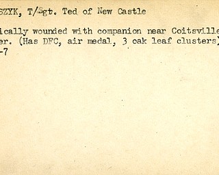 World War II, Vindicator, Ted Adamszyk, New Castle, wounded, 1944