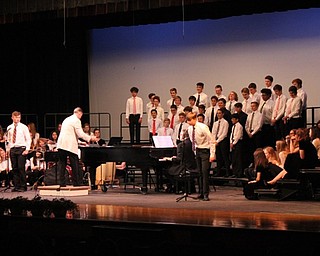 Neighbors | Abby Slanker.The Canfield Village Middle School eighth-grade male students, under the direction of Tom Scurich, sang “There Is Nothin Like a Dame,” with students performing solos on May 21.