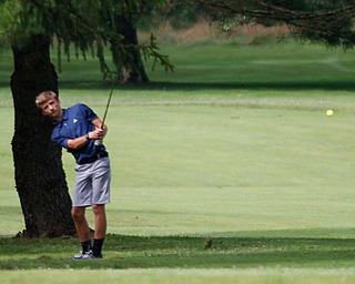 Caleb Domitrovich, 14, of McDonald, hits the ball during the Greatest Golfer junior qualifier at Tam O'Shanter Golf Course in Hermitage, Pa. on Thursday. EMILY MATTHEWS | THE VINDICATOR