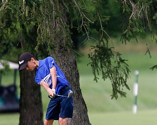 Matthew Morelli, 13, of New Castle, hits the ball during the Greatest Golfer junior qualifier at Tam O'Shanter Golf Course in Hermitage, Pa. on Thursday. EMILY MATTHEWS | THE VINDICATOR