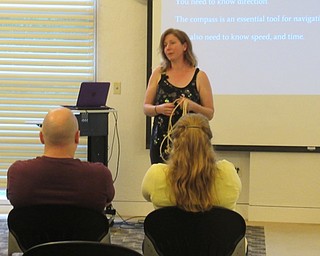 Neighbors | Jessica Harker.Using her expertise from her time in the Boy Scouts Lindsay Sprauge discussed the ways sailors used ropes and the stars to navigate the oceans July 3 at the Austintown library.