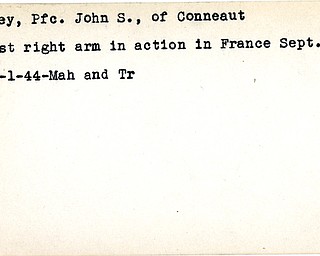 World War II, Vindicator, John S. Agey, Conneaut, wounded, France, 1944, Mahoning, Trumbull