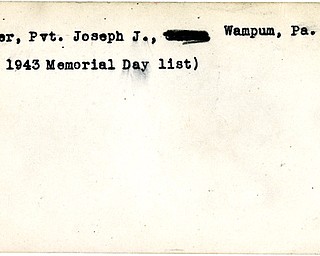 World War II, Vindicator, Joseph J. Baber, Wampum, 1943