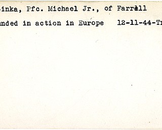 World War II, Vindicator, Michael Babinka Jr, Farrell, wounded, Europe, 1944, Trumbull