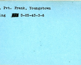 World War II, Vindicator, Frank Bada, Youngstown, missing, 1943