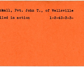 World War II, Vindicator, John T. Mackall, Wellsville, killed, 1943