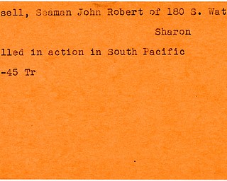 World War II, Vindicator, John Robert Mansell, Seaman, Sharon, killed, South Pacific, Pacific, 1945, Trumbull