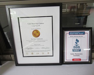 Neighbors | Jessica Harker .Valor Recovery in Austintown recieved the Gold Seal of Approval from the Joint Commission, recognition from the Better Business Bureau and other awards that they displayed during their ribbon cutting ceremony June 7.