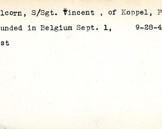 World War II, Vindicator, Vincent Allcorn, Koppel, wounded, Belgium, 1944