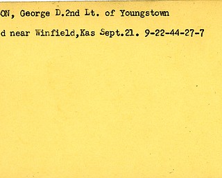 World War II, Vindicator, George D. Allison, Youngstown, killed, Winfield, Kansas, 1944