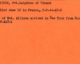 World War II, Vindicator, Leighton Allison, Girard, killed, France, 1944, 1948