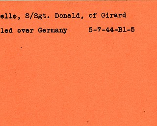 World War II, Vindicator, Donald Andello, Girard, killed, Germany, 1944