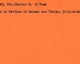 World War II, Vindicator, Charles W. Andrews, Rome, killed, Saipan, Tinian, 1944, Mahoning