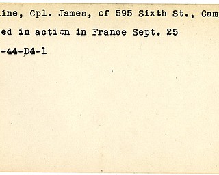 World War II, Vindicator, James Armaline, Campbell, wounded, France, 1944