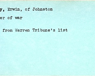 World War II, Vindicator, Erwin Bailey, Johnston, prisoner