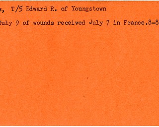World War II, Vindicator, Edward R. Baltes, Youngstown, killed, wounded, France, 1944
