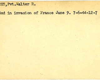World War II, Vindicator, Walter R. Baltrus, wounded, France, 1944