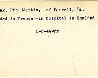 World War II, Vindicator, Martin Banjak, Farrell, wounded, France, 1944, Trumbull