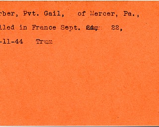World War II, Vindicator, Gail Barber, Mercer, killed, France, 1944, Trumbull