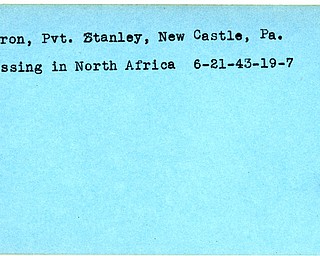 World War II, Vindicator, Stanley Baron, New Castle, missing, Africa, 1943
