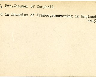 World War II, Vindicator, Chester Barski, Campbell, wounded, France, 1944