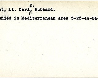 World War II, Vindicator, Carl D. Bent, Hubbard, wounded, Mediterranean, 1944