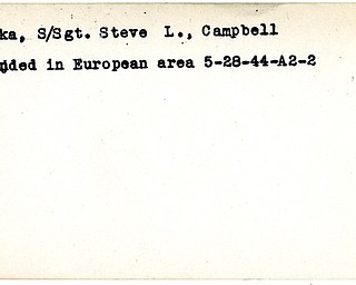 World War II, Vindicator, Steve L. Biska, Campbell, wounded, Europe, 1944