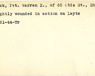 World War II, Vindicator, Warren E. Black, Sharon, wounded, Leyte, 1944, Trumbull