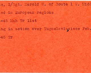 World War II, Vindicator, Harold W. Blake, West Middlesex, killed, Europe, 1945, Mahoning, Trumbull, missing, Yugoslavia