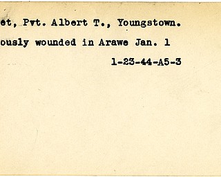 World War II, Vindicator, Albert T. Bonnet, Youngstown, wounded, 1944