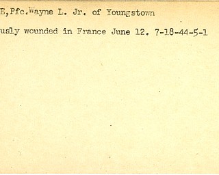 World War II, Vindicator, Wayne L. Brooke Jr, Youngstown, wounded, France, 1944