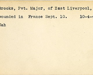 World War II, Vindicator, Major Brooks, East Liverpool, wounded, France, 1944, Mahoning
