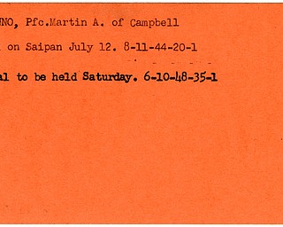 World War II, Vindicator, Martin A. Calianno, Campbell, killed, Saipan, 1944, 1948