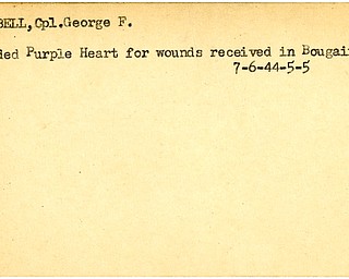 World War II, Vindicator, George F. Campbell, award, Purple heart, wounded, Bougainville, 1944