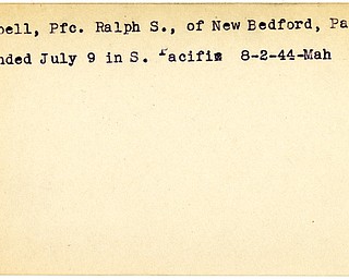 World War II, Vindicator, Ralph S. Campbell, New Bedford, wounded, Pacific, 1944, Mahoning