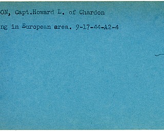 World War II, Vindicator, Howard L. Carlson, Chardon, missing, Europe, 1944