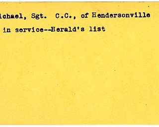 World War II, Vindicator, C.C. Carmichael, Hendersonville, died, Heralds list