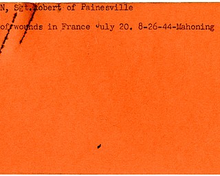 World War II, Vindicator, Robert Chapin, Painesville, died, wounded, killed, France, 1944, Mahoning