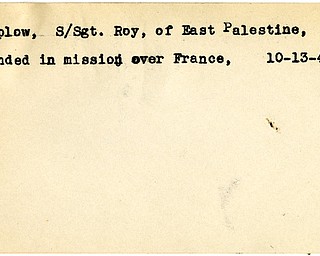 World War II, Vindicator, Roy Chaplow, East Palestine, wounded, France, 1944, Mahoning