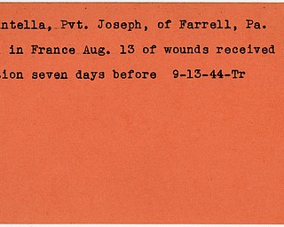 World War II, Vindicator, Joseph Chintella, Farrell, killed, wounded, 1944, Trumbull