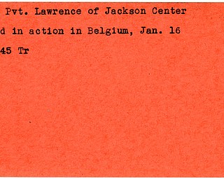 World War II, Vindicator, Lawrence Clay, Jackson Center, killed, Belgium, 1945, Trumbull