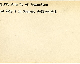 World War II, Vindicator, John D. Conway, Youngstown, wounded, France, 1944