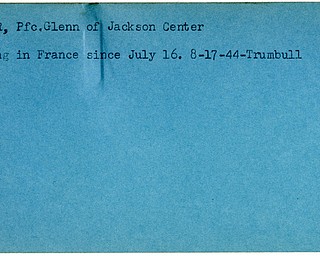 World War II, Vindicator, Glenn Cooper, Jackson Center, missing, France, 1944, Trumbull